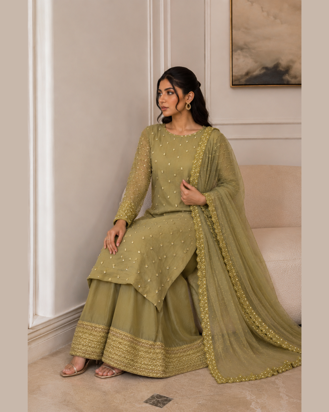 Sage Gold Elegance Set