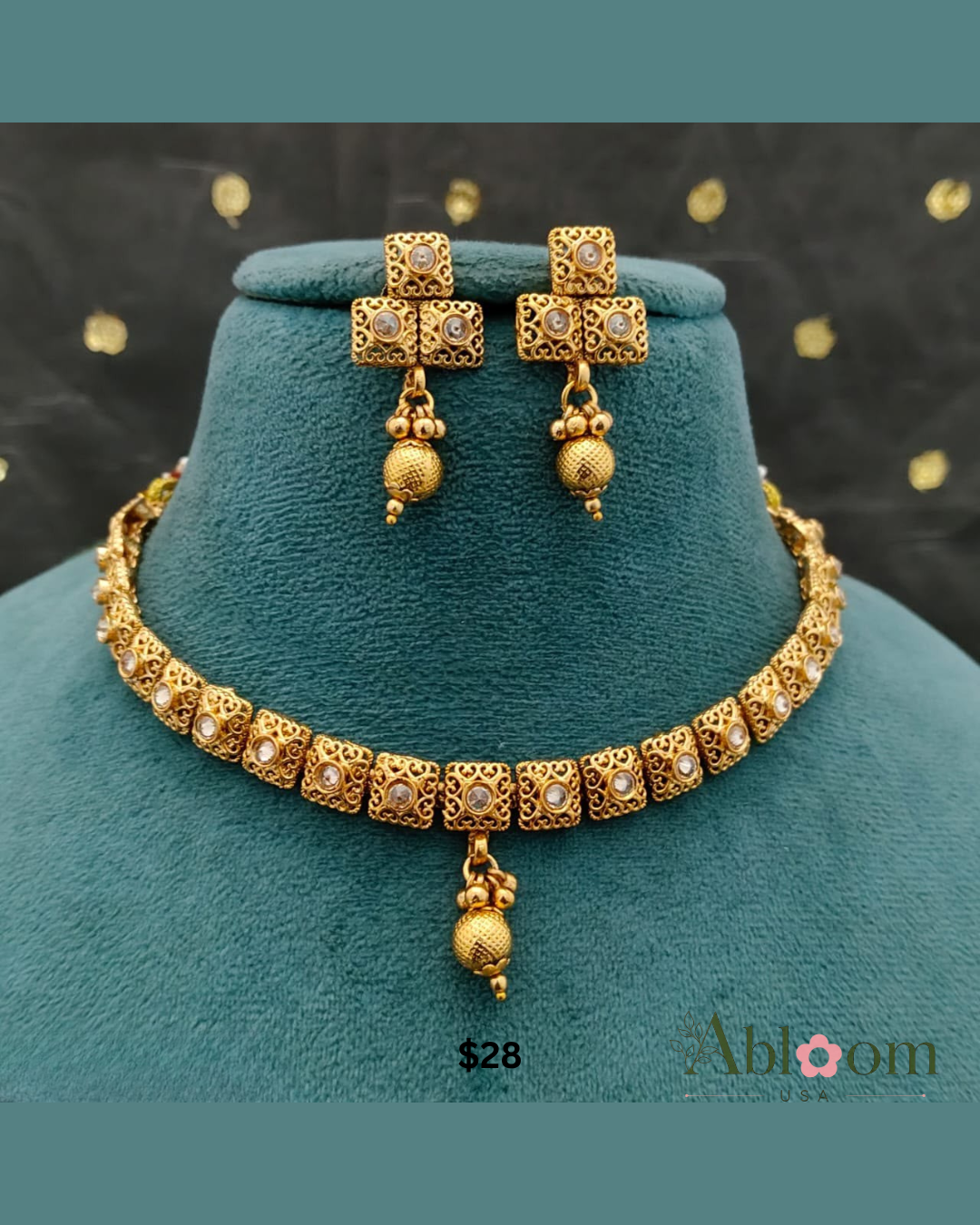 Traditional Necklace & Earrings Set for Women | Ethnic Jewelry Set | Wedding & Party Wear
