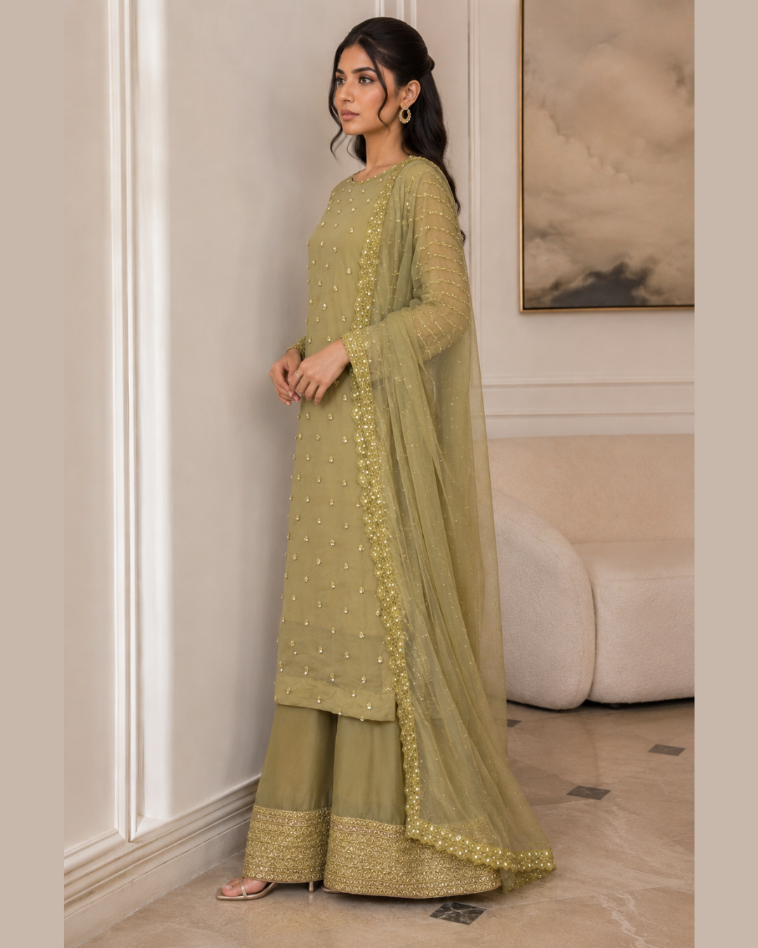 Sage Gold Elegance Set